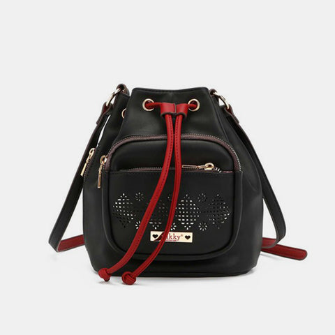 Nicole Lee USA Contrast Drawstring Bucket Bag