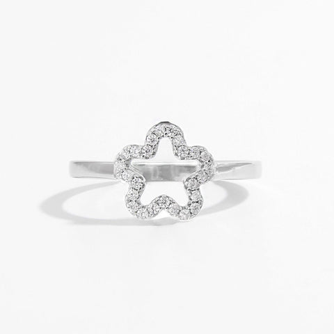 925 Sterling Silver Inlaid Zircon Ring