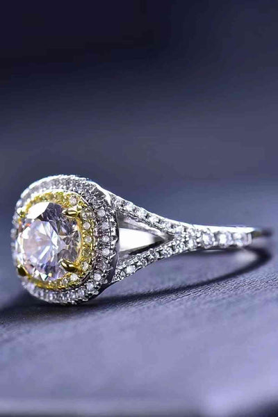 Two-Tone 1 Carat Moissanite Ring