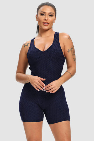 Crisscross Wide Strap Active Romper