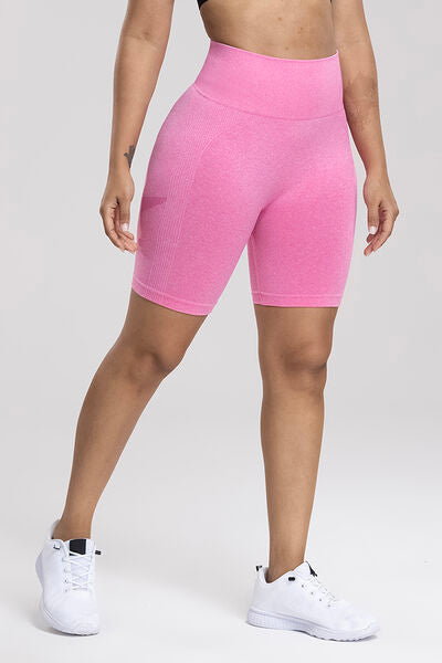 Wide Waistband High Waist Active Shorts