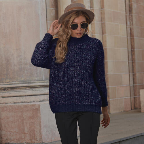 Mock Neck Long Sleeve Sweater