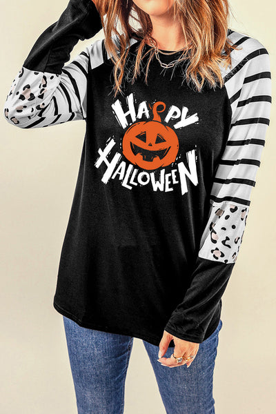 HAPPY HALLOWEEN Graphic Long Sleeve T-Shirt