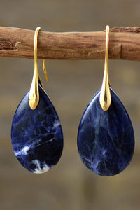 Natural Stone Teardrop Earrings