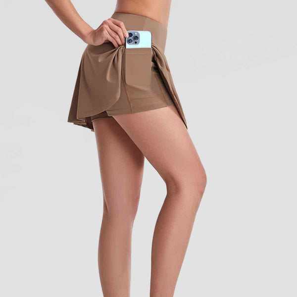 Wide Waistband Sports Skort